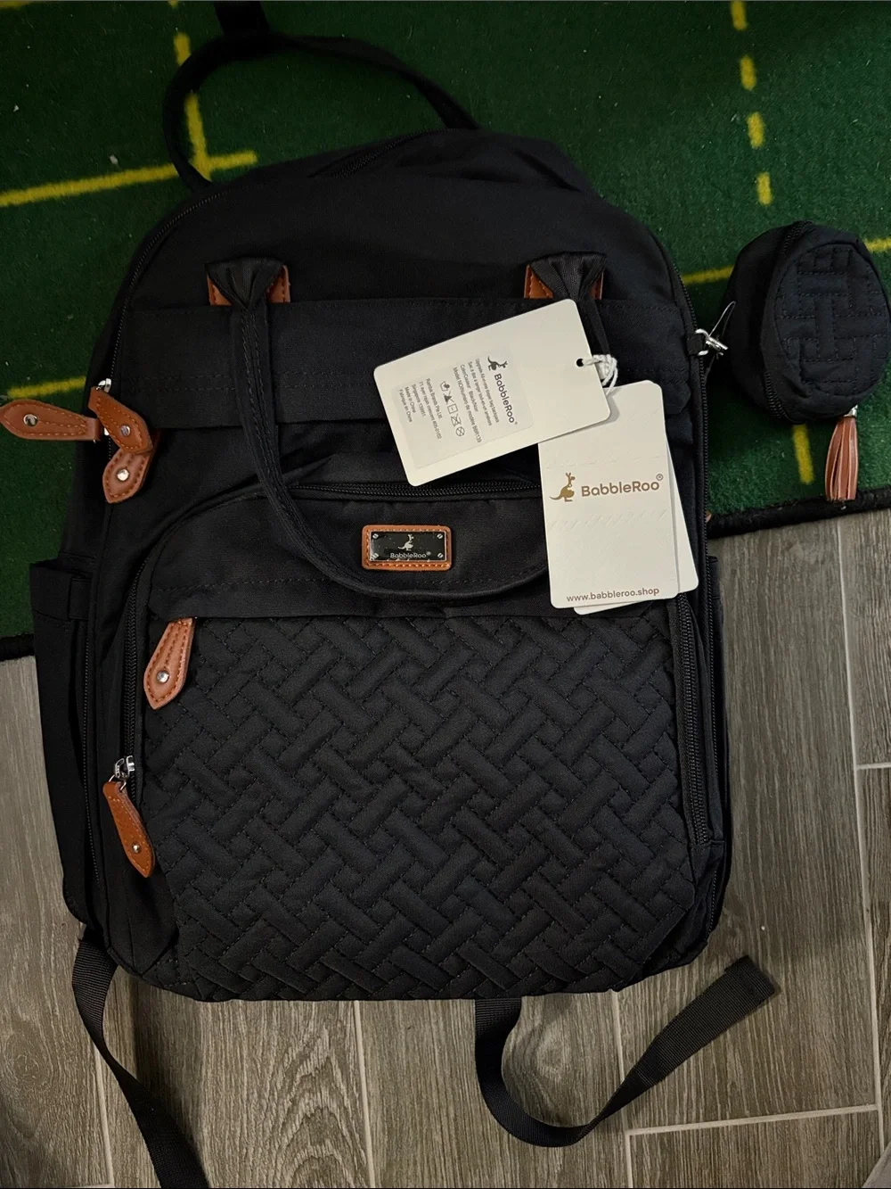 BobbleRoo All in One Diaper Backpack Black